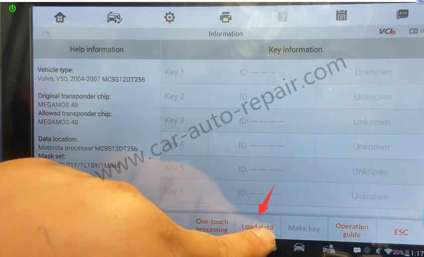 Volvo-V50-2005-All-Key-Lost-Programming-by-Autel-IM608-Pro-10