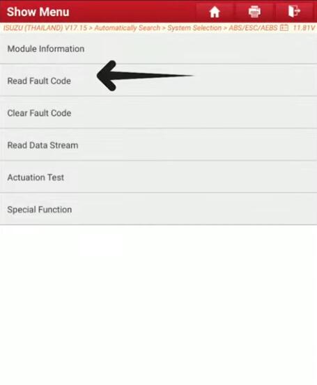 ISUZU-DMAX-2016-C07104B-Steering-Angle-Sensor-Reset-by-Launch-X431-3