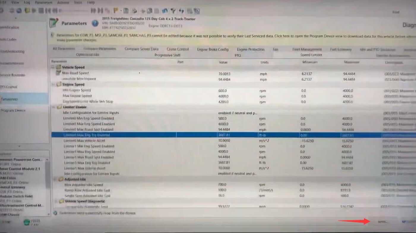 Freightliner-Cascadia-DDEC13-Engine-Max-Road-Speed-Programming-by-DDDL-5