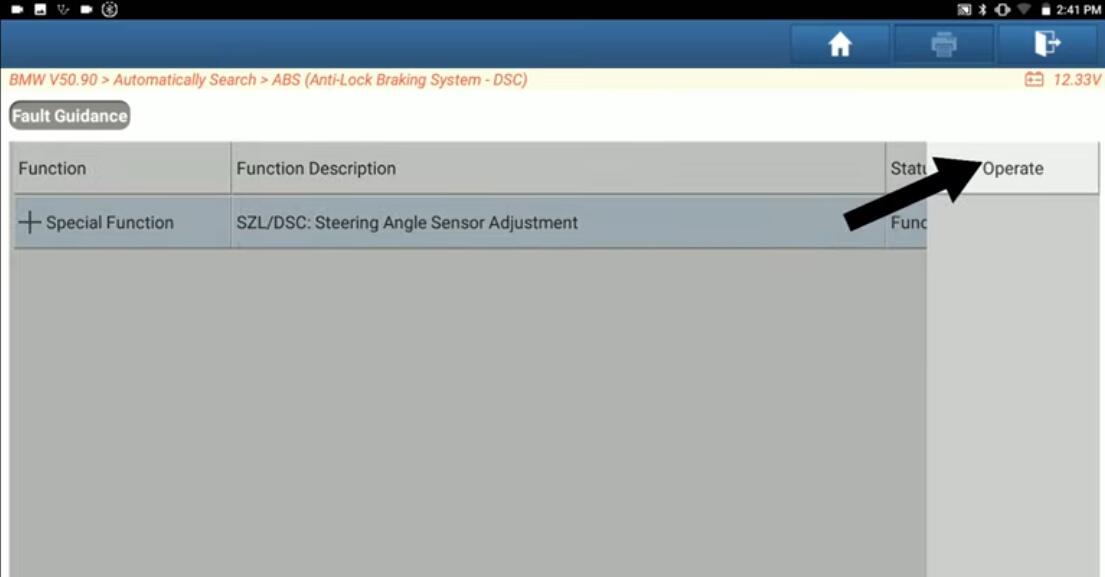 BMW-E90-2006-Steering-Angle-Sensor-Calibration-by-Launch-X431-4