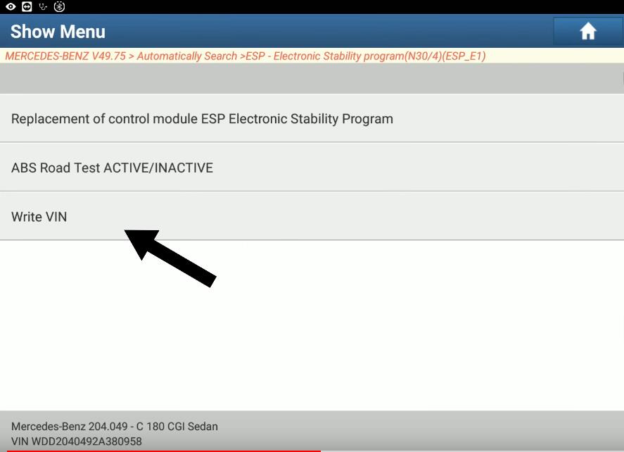 How-to-Use-Launch-X431-to-Change-ESP-VIN-for-Benz-W204-7