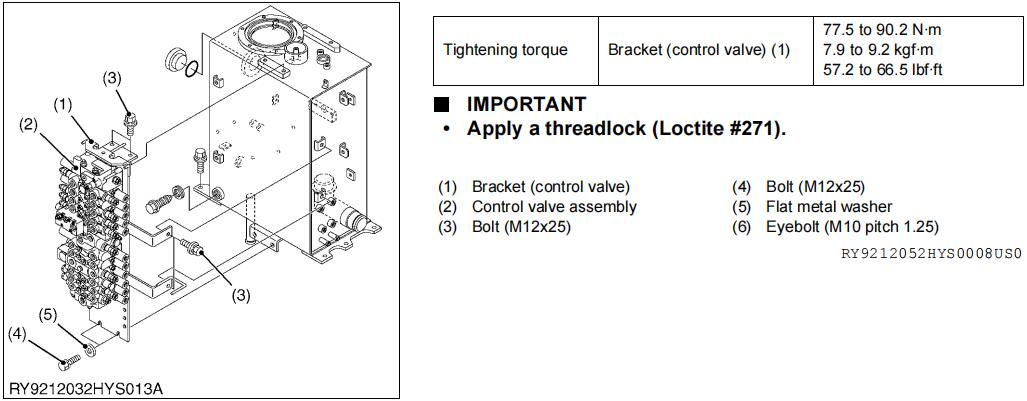 How-to-Remove-Control-Valve-for-Kubota-U48-4-U55-5-Excavator-7