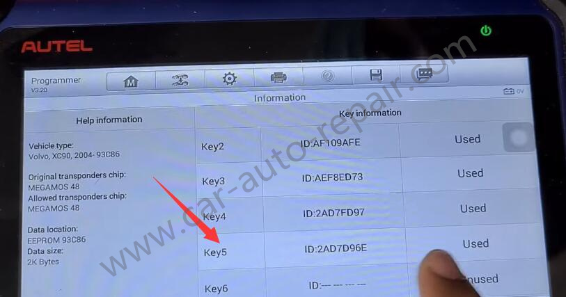 Volvo-XC90-New-Key-Programming-by-Autel-IM508-18
