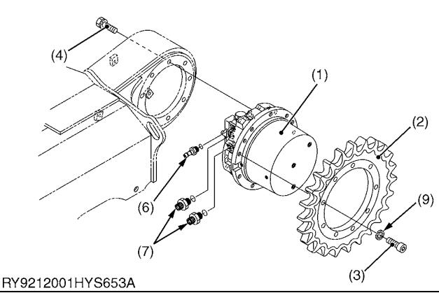 How-to-Remove-Travel-Motor-for-Kubota-U48-4-U55-4-Excavator-10