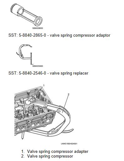 Kobelco-ISUZU-4JJ1-2015-Valve-Stem-Oil-Seal-and-Spring-Removal-11