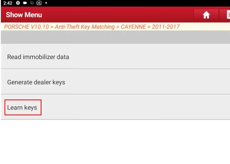 Launch-X431-IMMO-Add-New-Key-for-Poersche-Cayenne-2011-2017-11