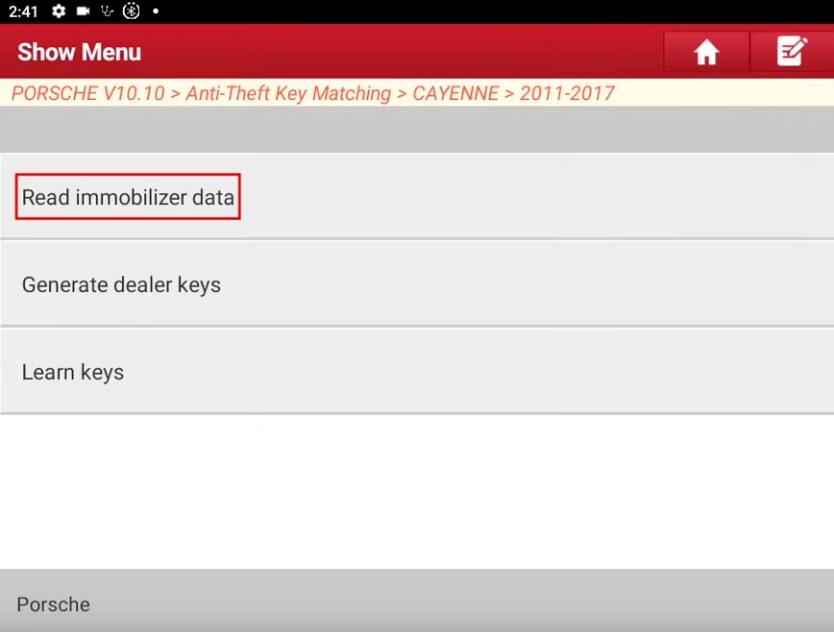 Launch-X431-IMMO-Add-New-Key-for-Poersche-Cayenne-2011-2017-2