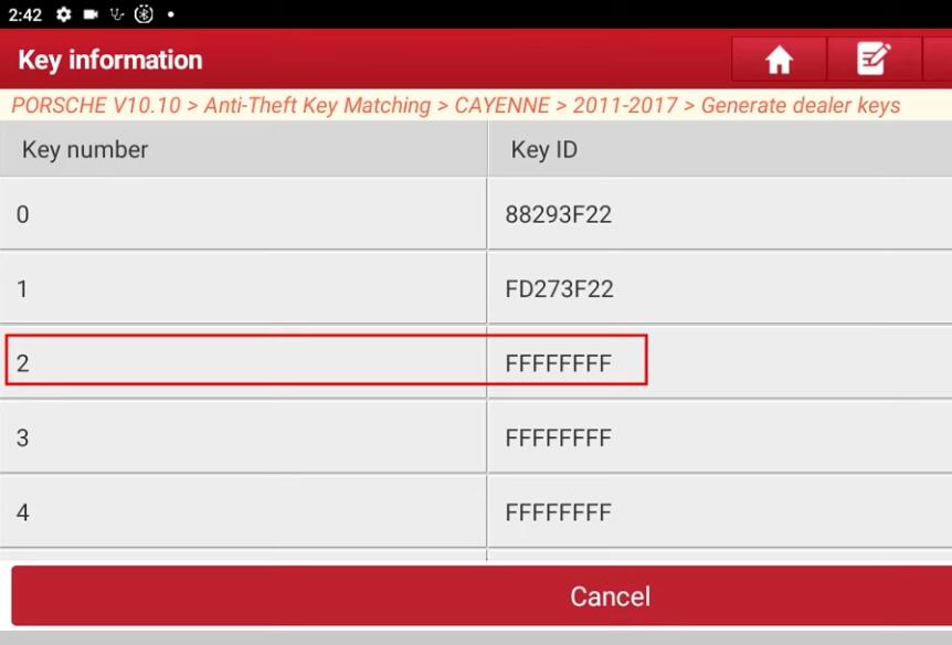 Launch-X431-IMMO-Add-New-Key-for-Poersche-Cayenne-2011-2017-9