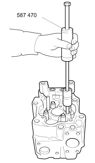 How to Renew Valve Bridge Guide Pins for Scania C,K Series Buses (3)