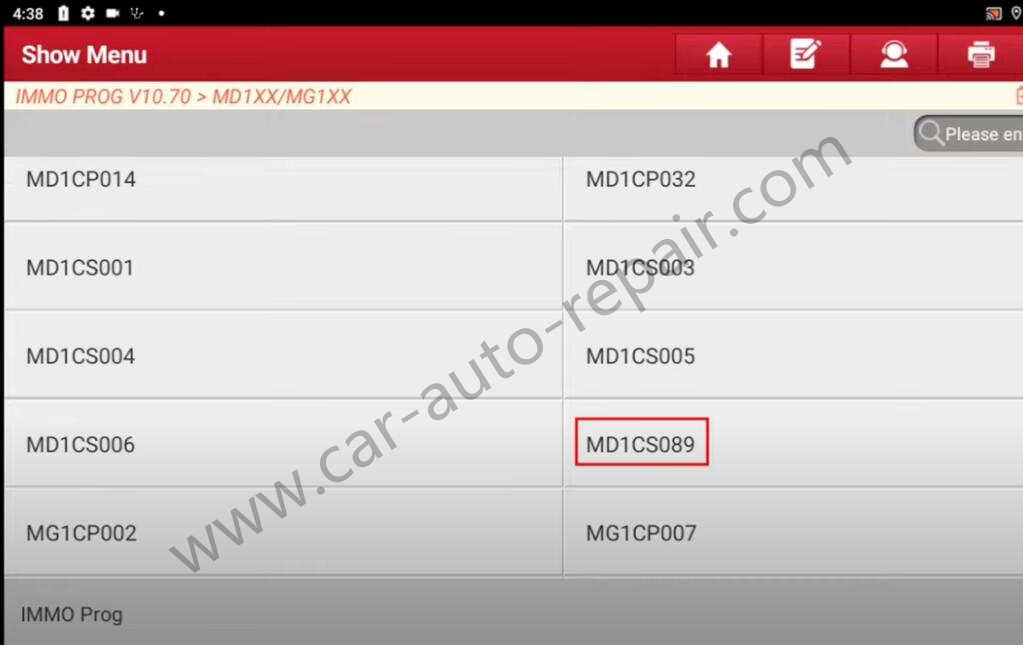 How-to-Use-X431-IMMO-Pro-to-Clone-BOSCH-MD1CS089-ECU-6