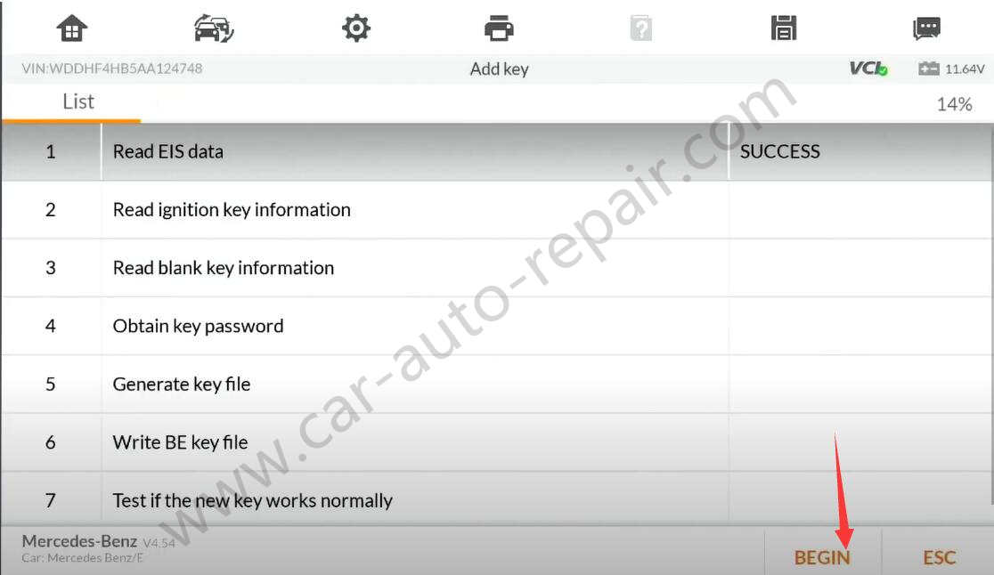 Mercedes-Benz-E-class-New-Key-Adding-by-Autel-IM608-Pro-2-4