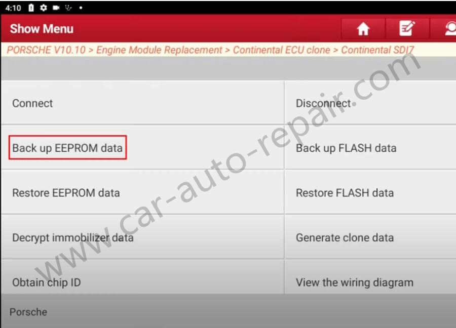 Poersche-Continental-SD17-ECU-Clone-by-Launch-X431-IMMO-Pro-9