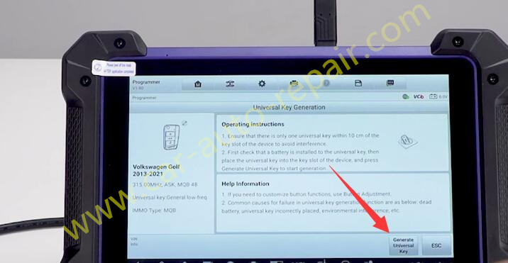 Volkswagen-Golf-2019-Key-Adding-by-Autel-IM608-Pro2-8