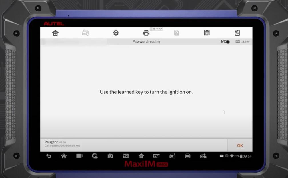 Autel IM608 Calculate Smart Key PIN Code for Peugeot 3008 (5)
