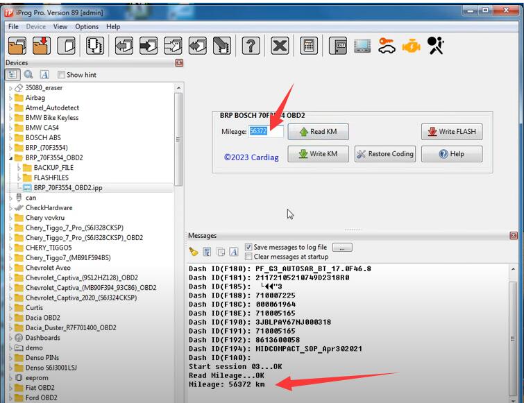 BRP 70F3554 Bosch Mileage Correction by iProg OBD2 (4)