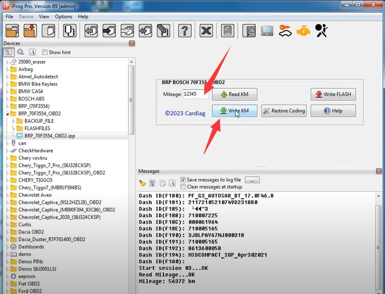 BRP 70F3554 Bosch Mileage Correction by iProg OBD2 (5)