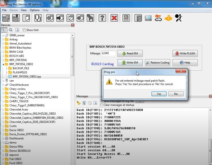 BRP 70F3554 Bosch Mileage Correction by iProg OBD2 (6)