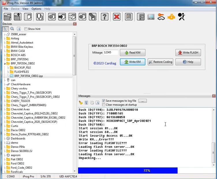 BRP 70F3554 Bosch Mileage Correction by iProg OBD2 (8)