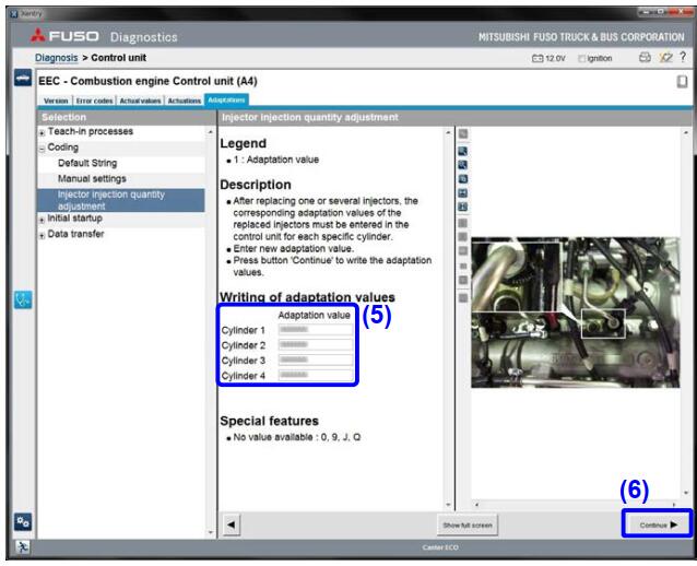 Cách ResetRewrite Kim Phun Xe Tải FUSO Bằng XENTRY (4)