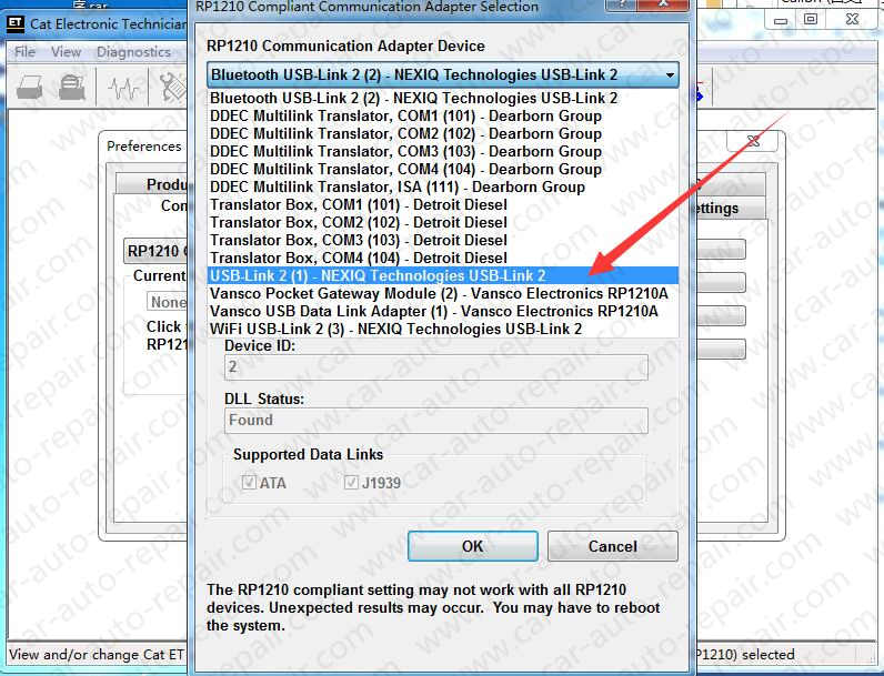 How to Setup CAT ET Work with Nexiq USB Link2 (5)