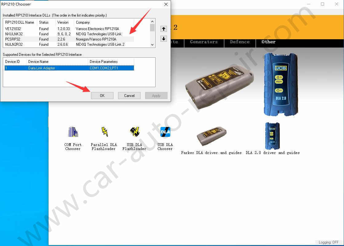 How to Setup Different Adapter for JCB ServiceMaster (4)