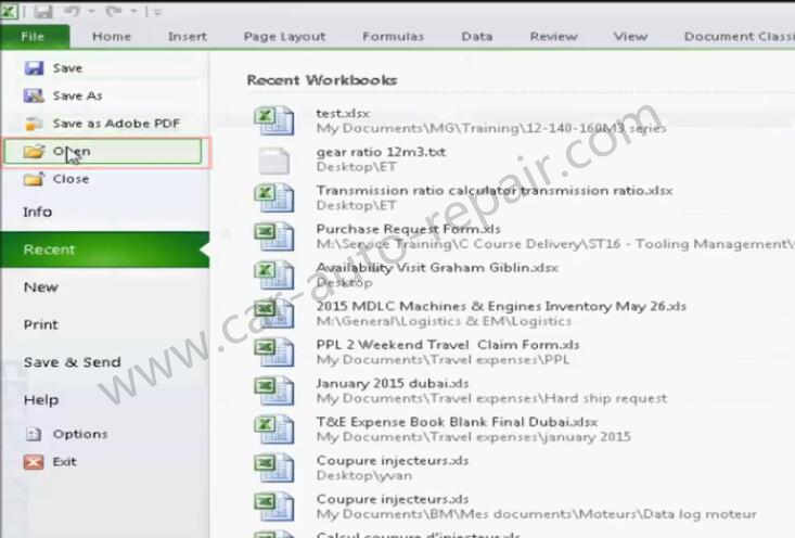 How to Transfer CAT ET Data Log File to Excel (6)