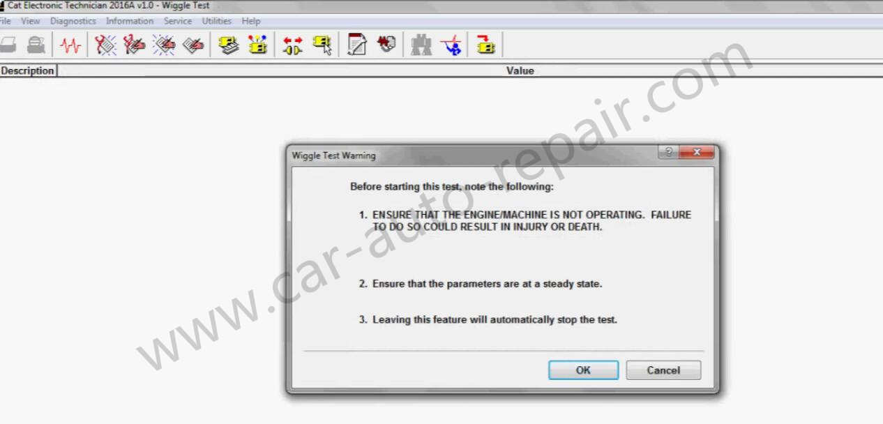 How to Use CAT ET Diagnostic Software Wiggle Test Function (3)
