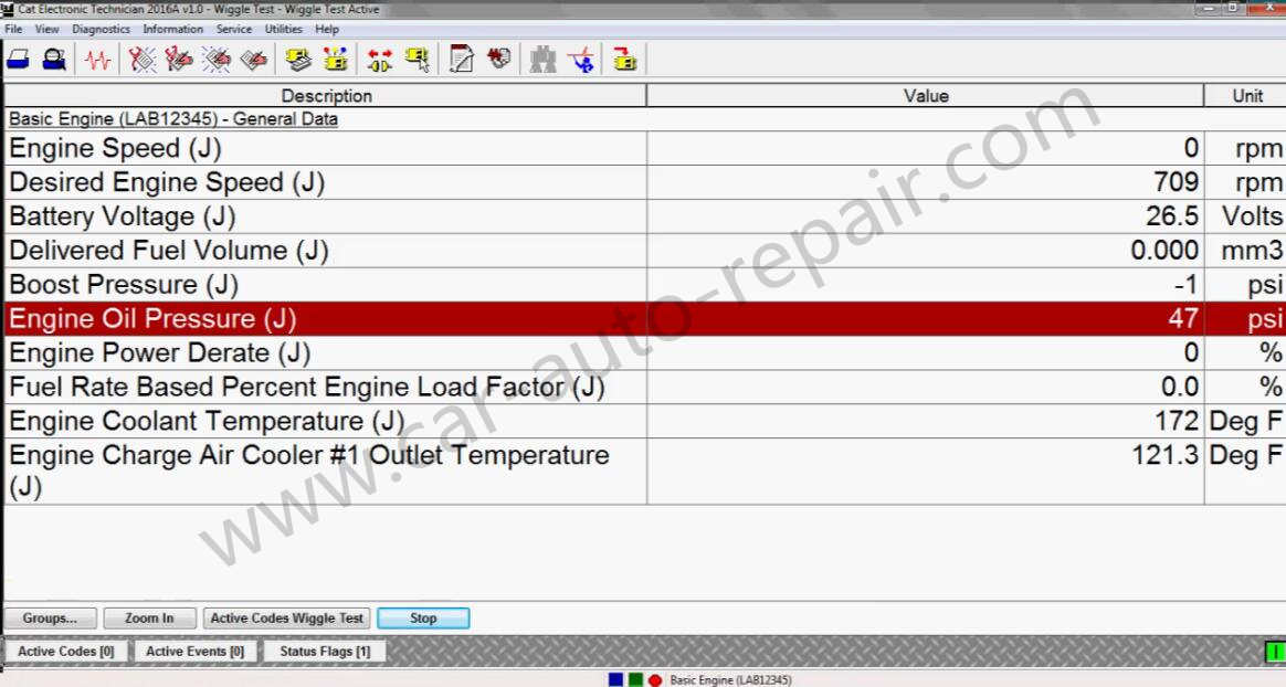 How to Use CAT ET Diagnostic Software Wiggle Test Function (6)