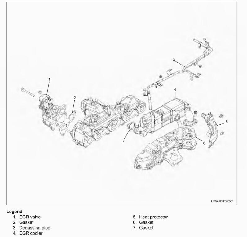 ISUZU 4JJ1 Euro 4 N Series Truck EGR Valve Removal and Installation Guide (1)