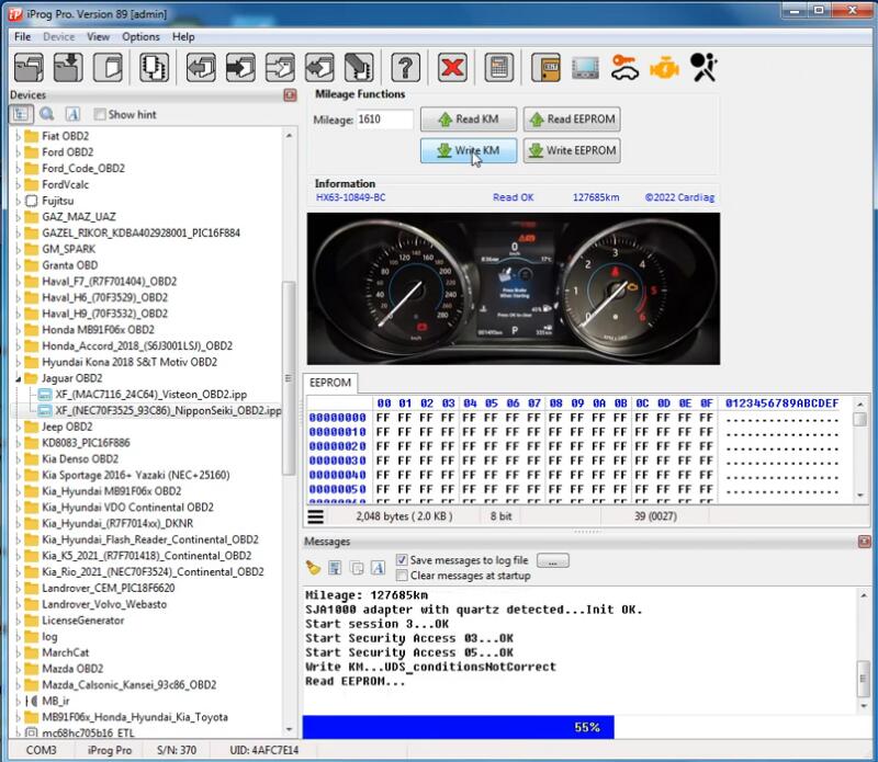 Jaguar XF 2016 93C86 Mileage Adjustment by Iprog (5)