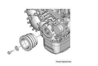 Clark ISUZU 4LE2 Tier-4 Engine Fuel Supply Pump Removal Guide (4)
