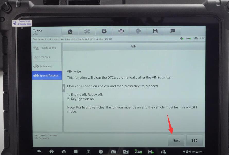 How to Use Autel Maxisys Ultra Change VIN for Toyota Vehicle ECU (5)