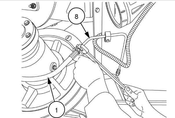 New Holland CX8080 Combine Variator Rotating Coupler Installation Procedure (8)