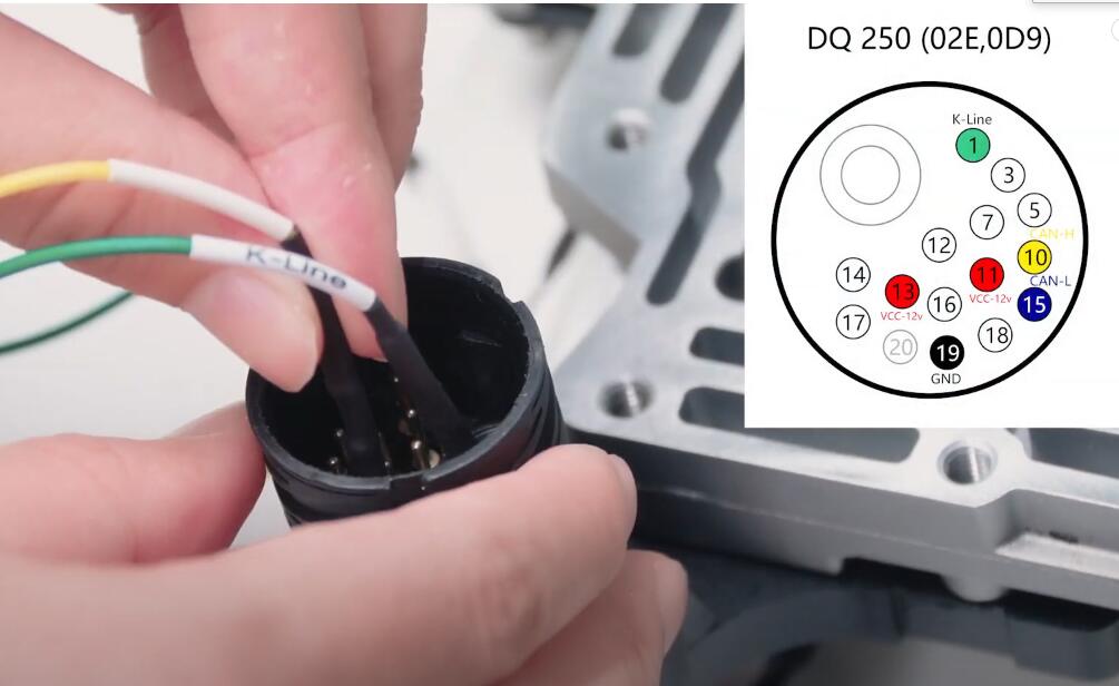 VW DQ250 TCU on Bench Diagnose by Autel MK808Z-BT+GT107 (2)