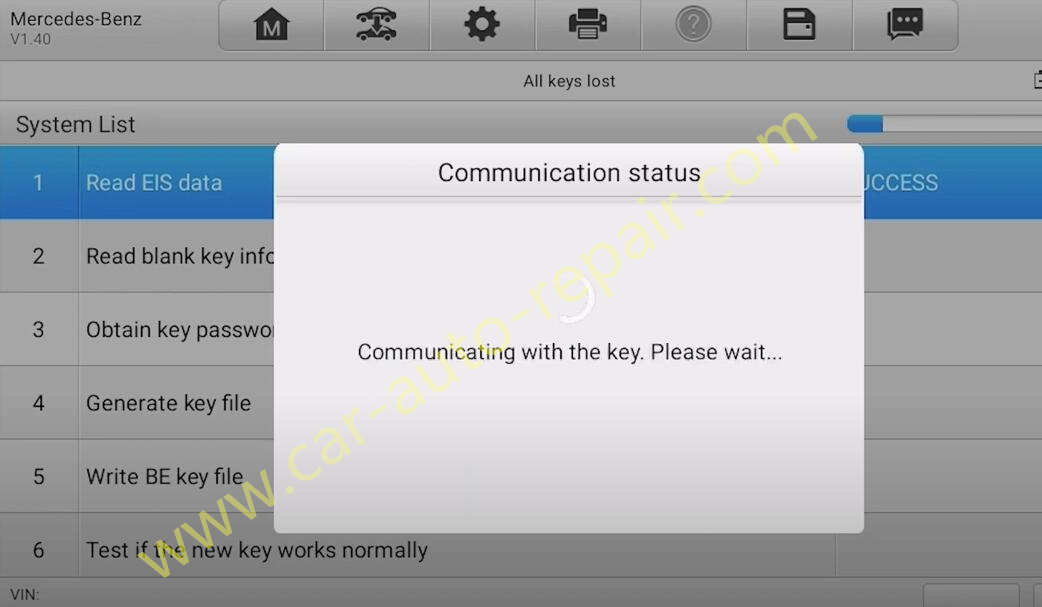 Benz GLK 2008-2014 All Key Lost Programming by Autel IM508S (12)