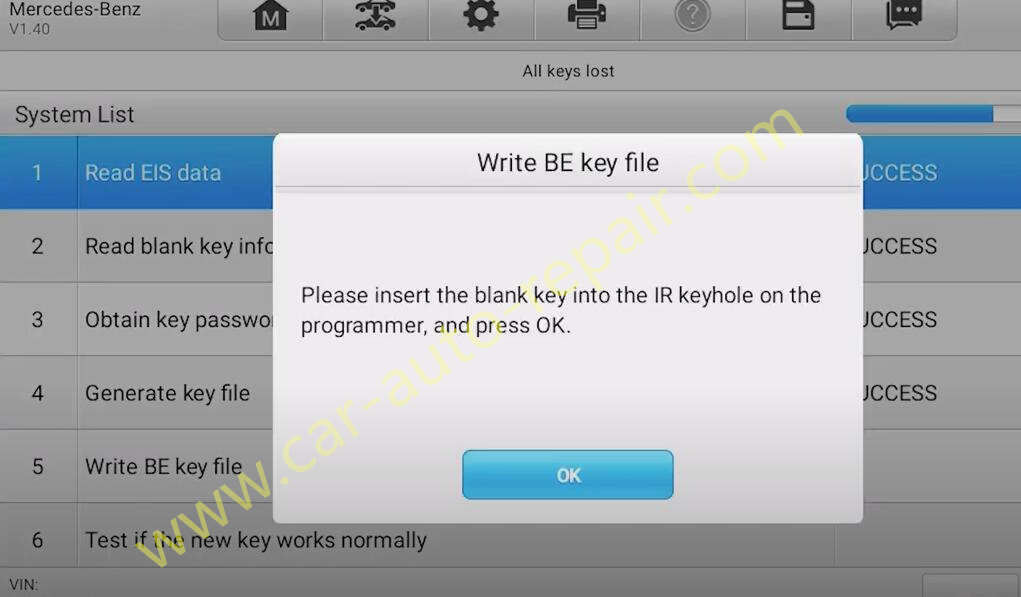 Benz GLK 2008-2014 All Key Lost Programming by Autel IM508S (14)