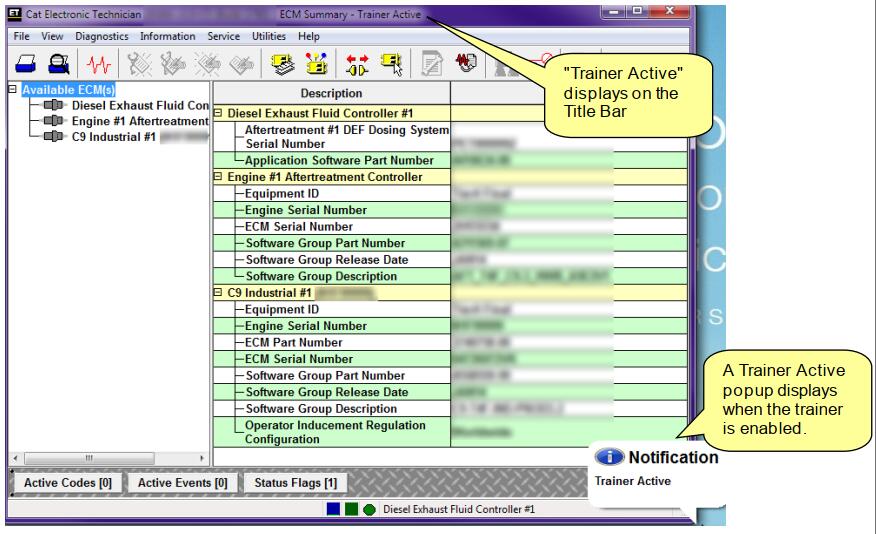 How to Use Caterpillar ET Diagnostic Software Trainer Function (6)