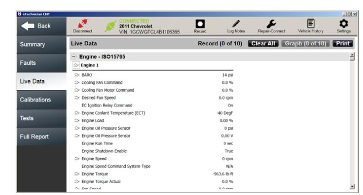 How to Use eTechnician Live Data Function (1)