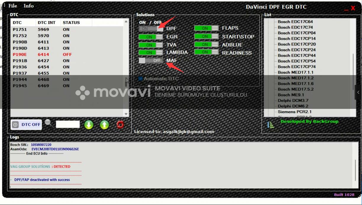 Davinci 1.0.28 DPF EGR DTC Remover Free Download (5)