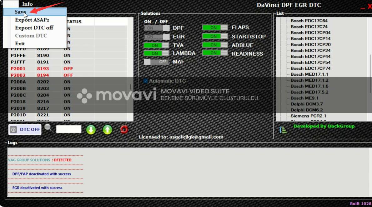 Davinci 1.0.28 DPF EGR DTC Remover Free Download (6)