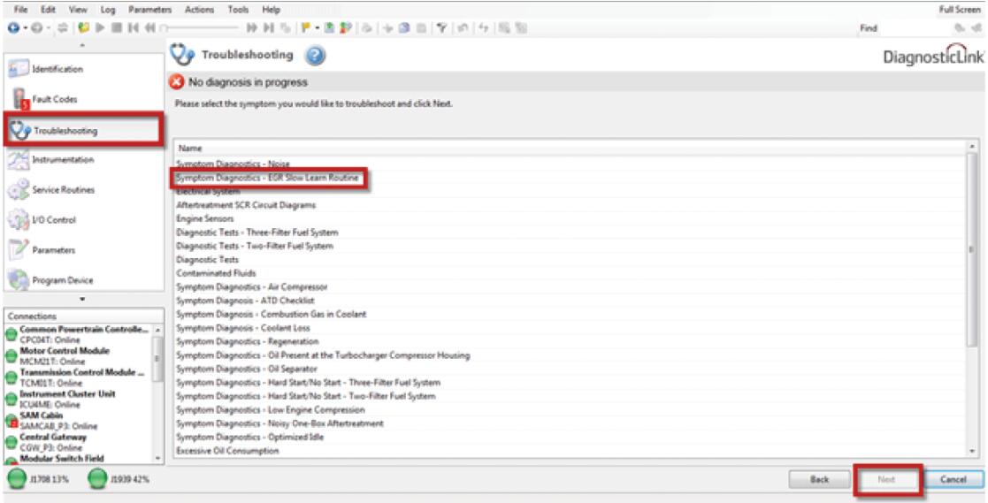 How to Use DDDL to Perform EGR Slow Learn Routine for GHG14 Engine (2)