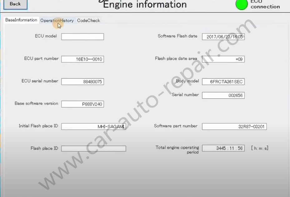 Mitsubishi V.C.I and EngineScope to Diagnostic D06FR (5)