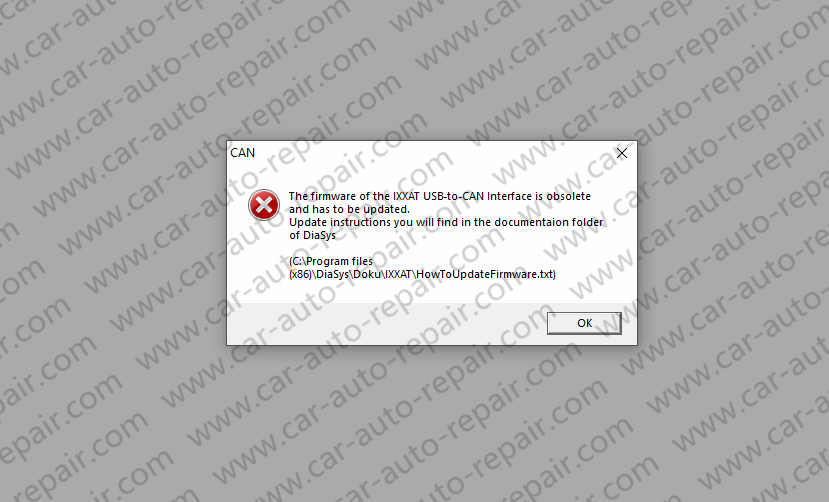 How to Solve MTU DiaSys USB-to-CAN Firmware Obsolete Error (1)