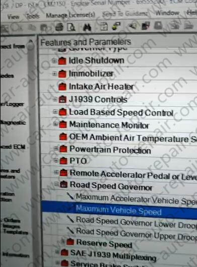 How to Change Maximum Road Speed for CM2150 Engine (2)