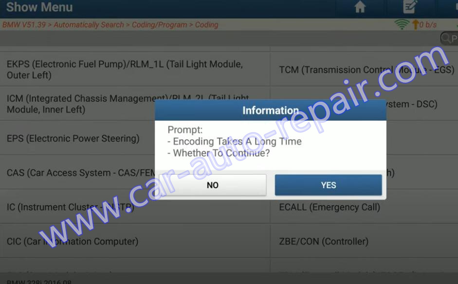 BMW 328i F34 EPS coding by Launch X431 PAD V Link (6)