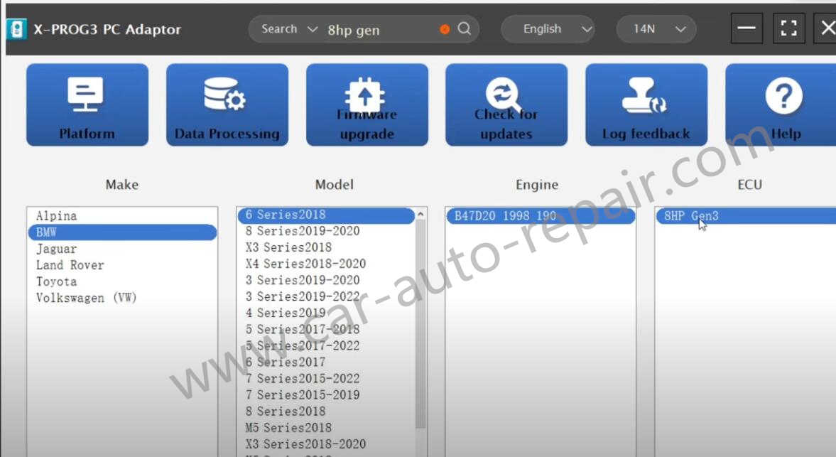 BMW TCU 8HP Gen3 Read Write by Launch X431 X-PROG3 (2)