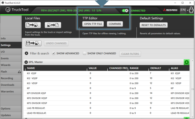 How to Use Trucktool to Change Parameters for Forklift (3)