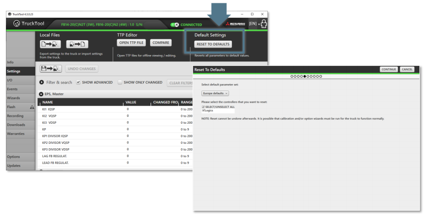 How to Use Trucktool to Change Parameters for Forklift (4)
