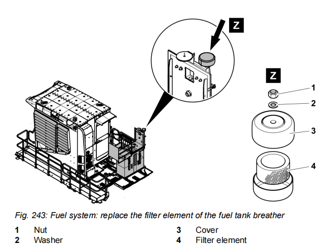 How to Replace Fuel Tank Breather Filter Element for Liebherr R9600 Excavator