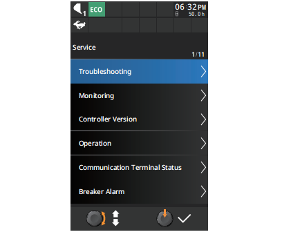 Hitachi ZX890-7 Excavator Service Menu Display (4)